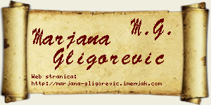 Marjana Gligorević vizit kartica